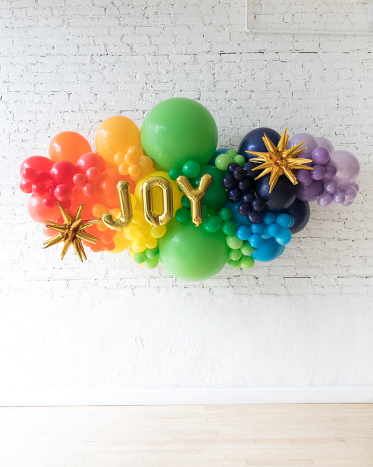 OUTDOOR-JOY Rainbow Palette Balloon Garland