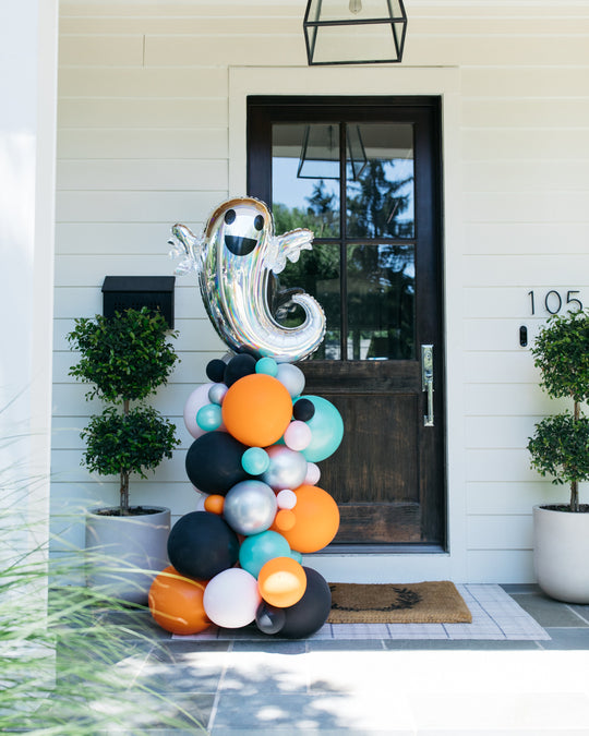 OUTDOOR - Halloween - Balloon Column with Ghost Foil - 4ft