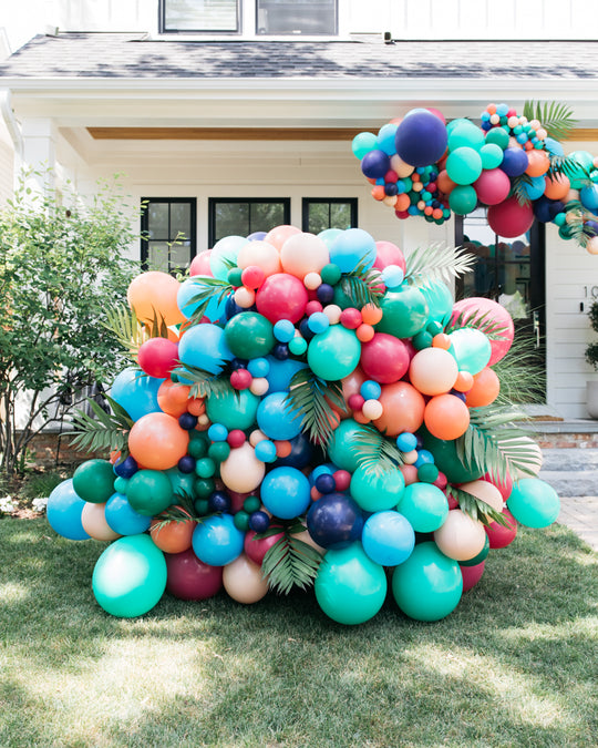 OUTDOOR - Birthday - Freestanding Balloon Piece with Greenery