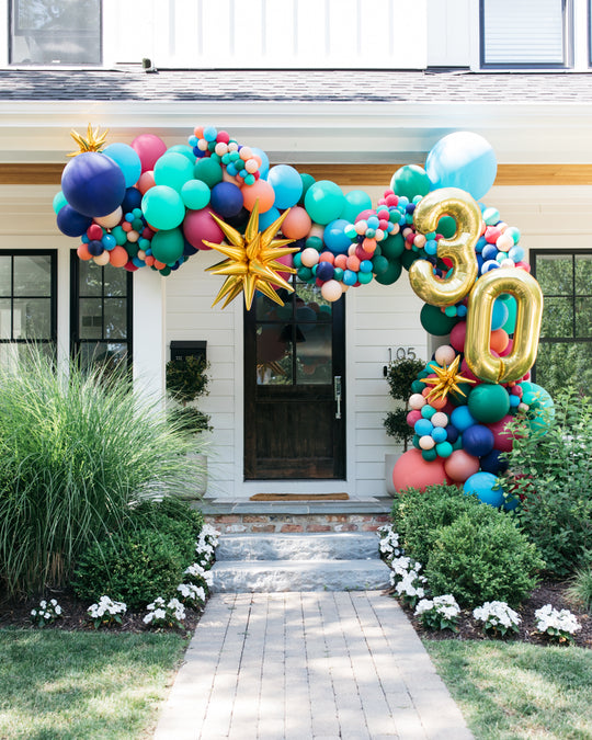 OUTDOOR - Birthday - Balloon Garland with Foils - 18ft