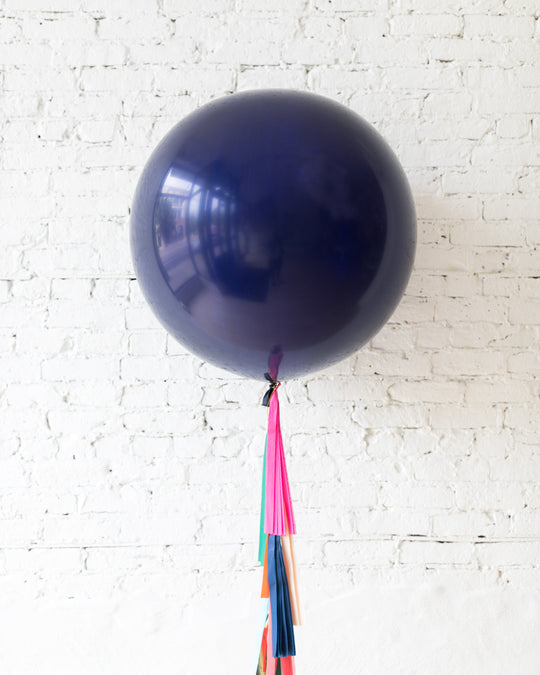 Party Animal Theme - Navy Giant Balloon with Tassel