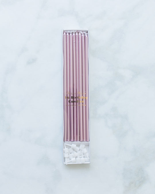 Meri Meri - Rose Gold Candles - pack of 16