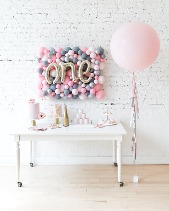 Pink Chic - Backdrop & Giant Balloons Set