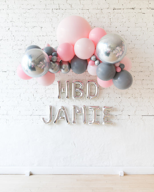 Pink Chic - Floating Balloon Arch & Foil Letters Set