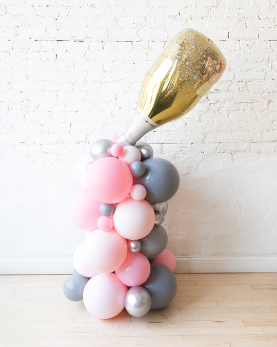 Pink Chic - Champagne Bottle Balloon Column - 4ft