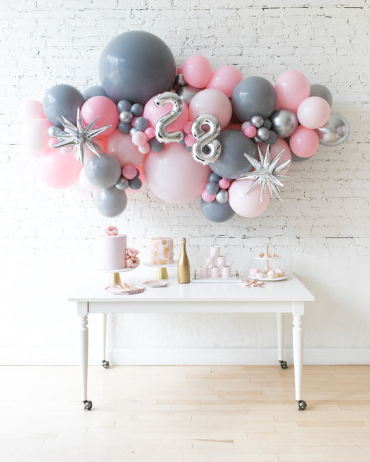 Pink Chic - Number Backdrop Balloon Garland Install Piece