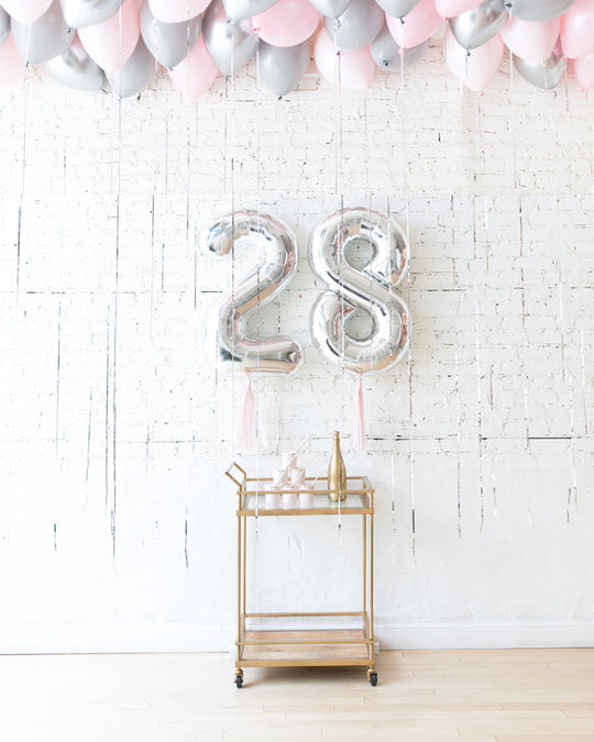 Pink Chic - Number Foils & Ceiling Balloons Set