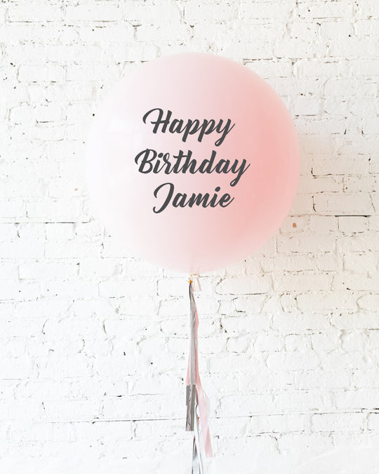 Pink Chic - Personalized Happy Birthday Balloon with Tassel