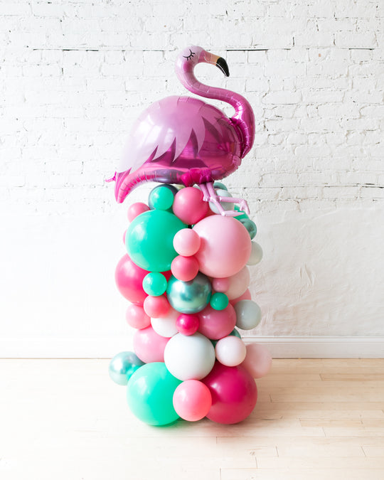 Flamingo Fling - Flamingo Balloon Column - 4ft