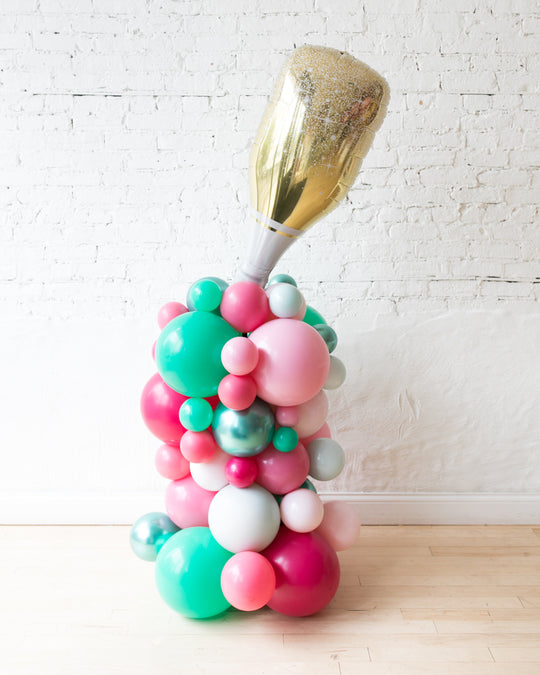 Flamingo Fling - Champagne Balloon Column - 4ft
