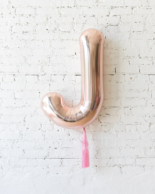 34in Rose Gold Individual Foil Letter with Pink Skirt