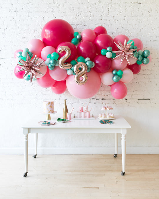Flamingo Fling - Number Backdrop Balloon Garland Install Piece