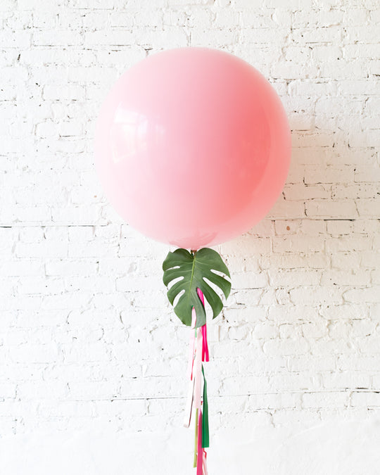 Flamingo Fling - Giant Balloon with Greenery Tassel