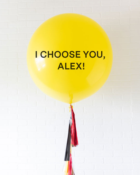 Catch Em All - Personalized I Choose You! Giant Balloon with Tassel