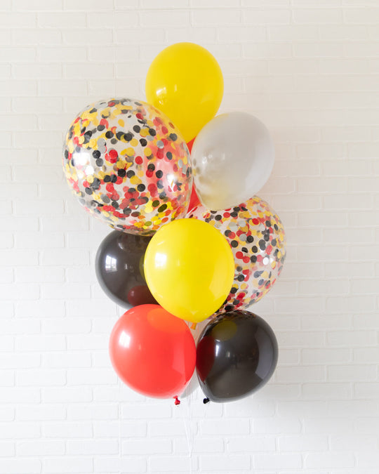Catch Em All - Confetti and 11in Balloons - bouquet of 10