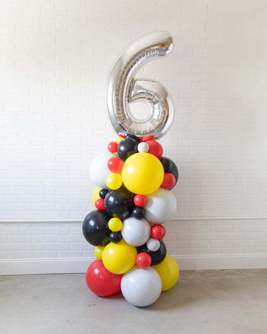Catch Em All - Number Balloon Column - 4ft