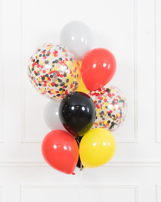 Pokemon Theme - Confetti and 11in Balloons - bouquet of 10