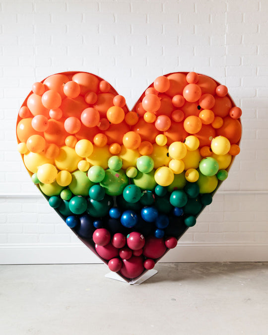 Rainbow Palette - Heart Balloon Mosaic - 4ft