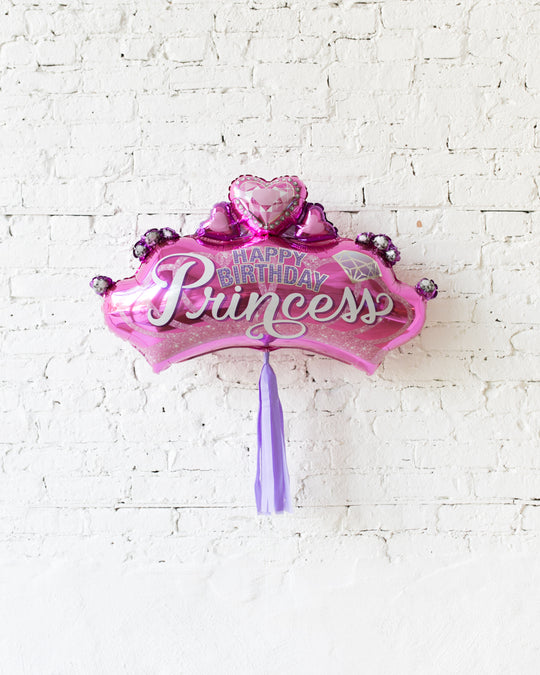 32in Princess Crown Foil Balloon and Lavender Skirt
