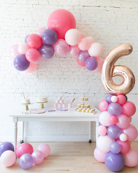 Princess Theme Floating Arch & Number Column Set