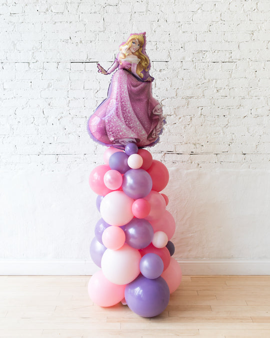 Princess Theme Sleeping Beauty Balloon Column - 4ft
