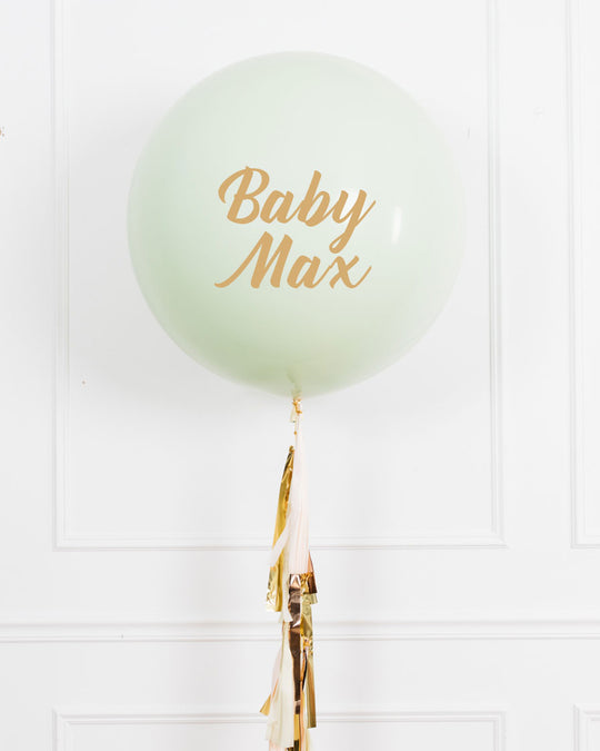 Serengeti - Personalized BABY NAME Giant Balloon with Tassel