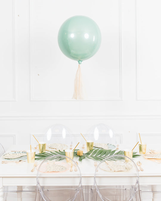 Serengeti - 16in Mint Orb Centerpiece with Skirt
