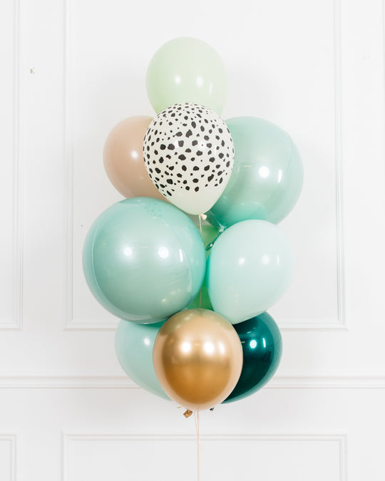 Serengeti - Orbs and 11in Balloons - bouquet of 10