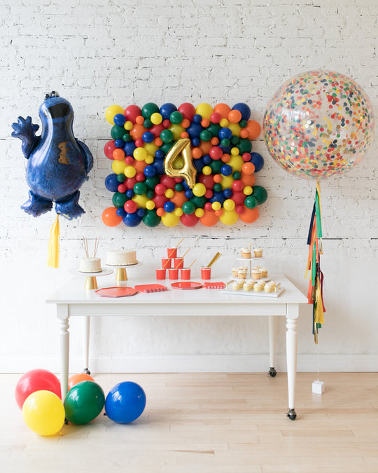 Sesame Street Theme - Balloon Board, Confetti Giant & Cookie Monster Foil Set