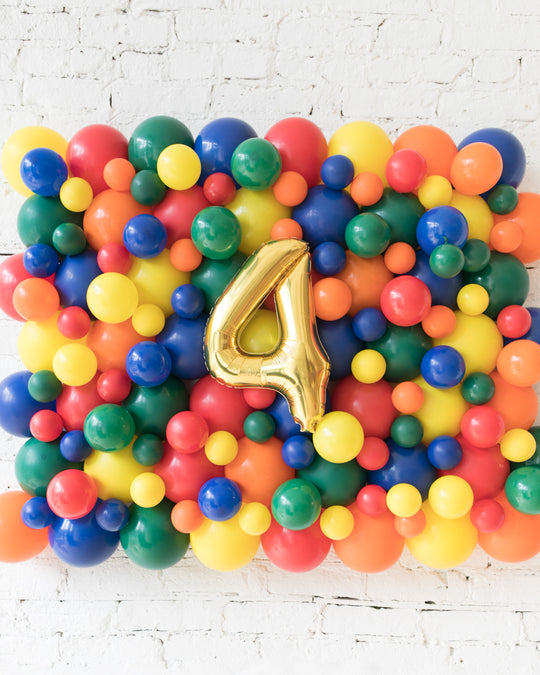 Sesame Street Theme - Customizable Number Balloon Backdrop Board - 30inx40in