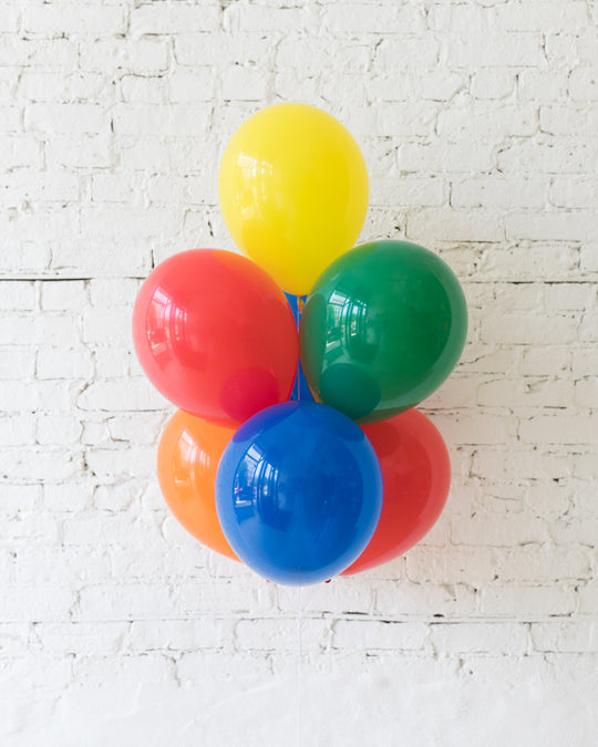 Multicolor Palette 11in Balloons - bouquet of 7