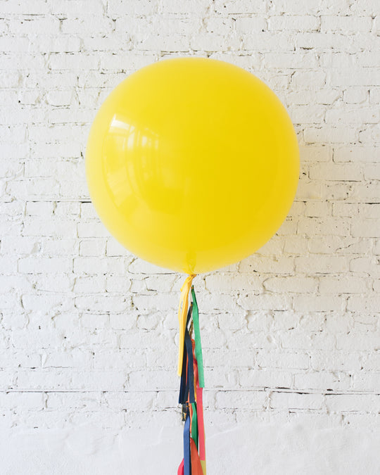 Yellow Giant Balloon and Rainbow Palette Tassel