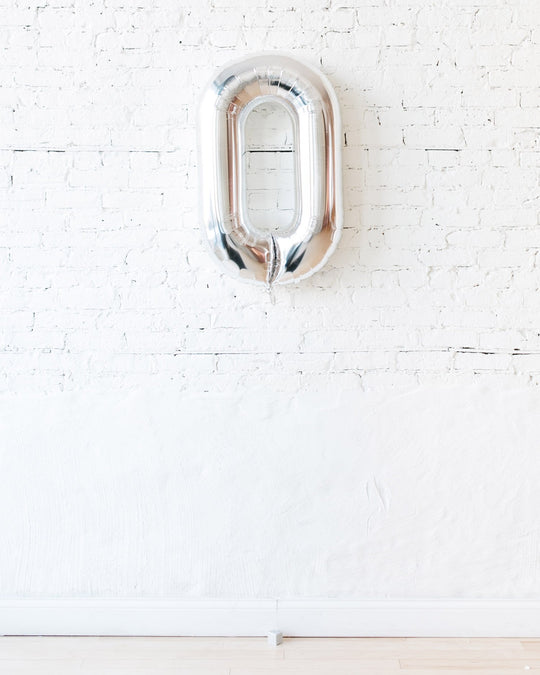 34in Silver Foil Number