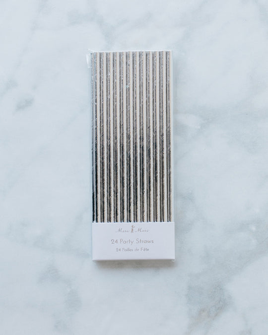 Meri Meri - Silver Foil Straws - pack of 24