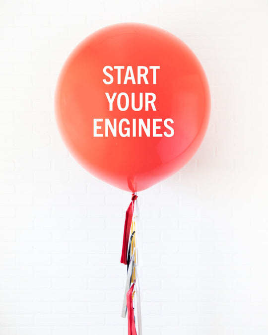 Racecar - Start Your Engines Giant Balloon with Tassel
