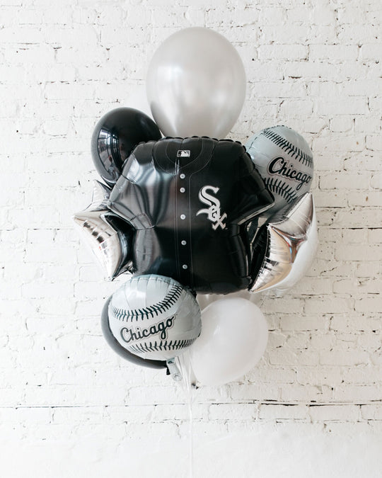 GIFT-White Sox Foil and 11in Balloons - Bouquet of 10