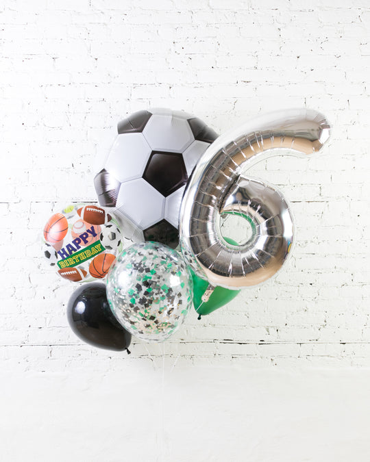 GIFT-Soccer Theme Number Birthday Bouquet