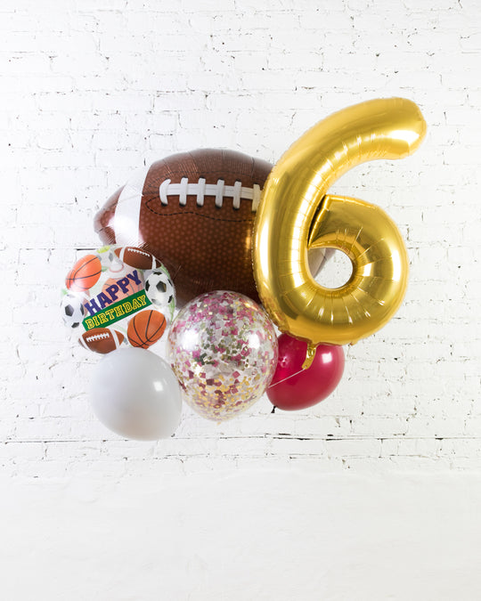 GIFT-Football Theme Number Birthday Bouquet