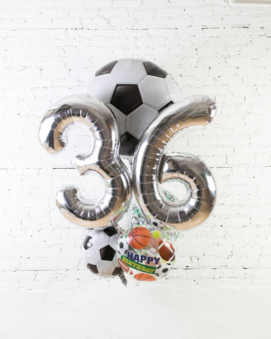 GIFT-Soccer Theme Double Digit Birthday Bouquet