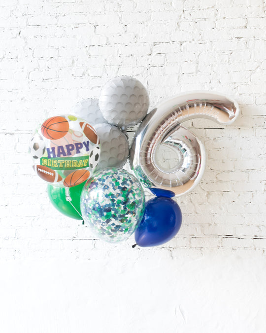 GIFT-Golf Theme - Number Balloon Bouquet