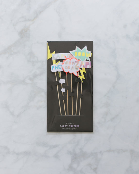 Meri Meri - Zap! Cake Topper - pack of 6