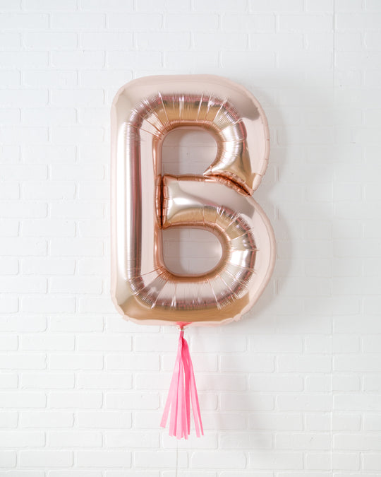 Pretty in Pink - 34in individual Foil Letter with Skirt