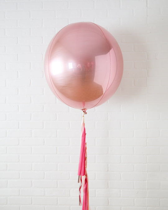 Life In Plastic - 21in Orb Foil Balloon with Half-Tassel