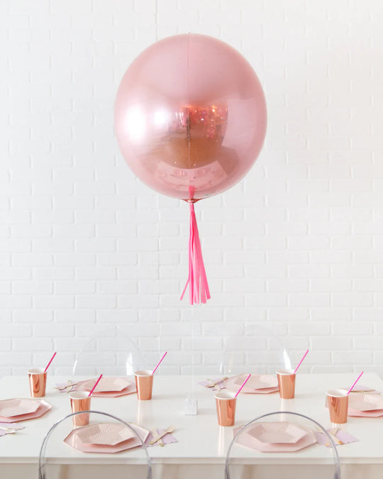 As If - 21in Gold Orb Foil Balloon with Lemon Skirt Centerpiece