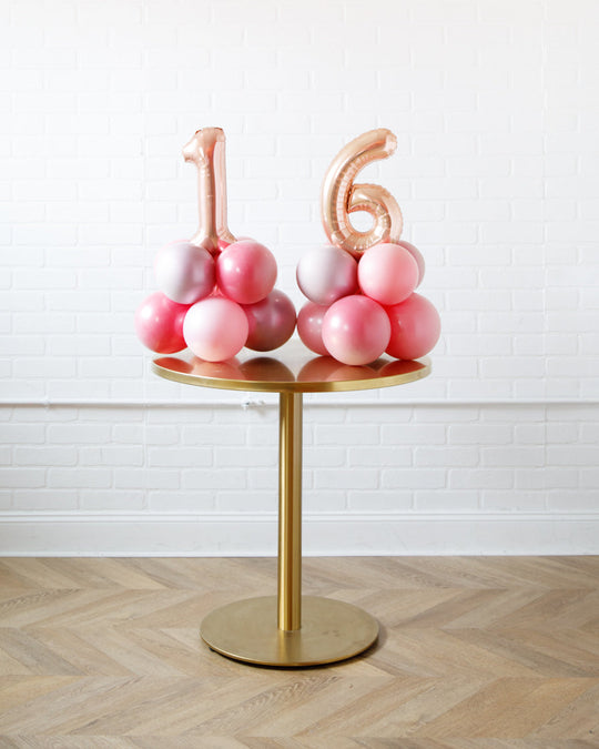 Y2K - Tabletop Foil numbers on balloon base - 1.5ft