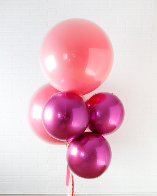 Pretty in Pink - Giant Balloon and Orbs Bouquet