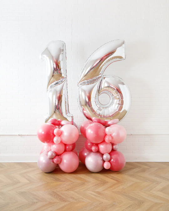 As If - Jumbo Number Balloon Pedestal - 6ft