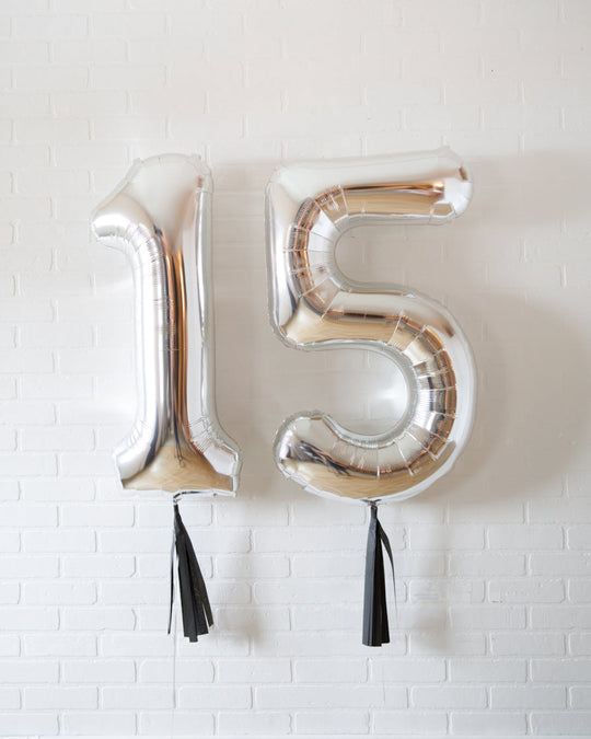 Club Cool - 34in Silver Foil Numbers with Matcha Skirts