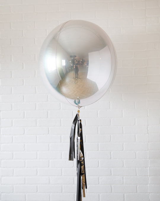 Panther King - 21in Orb Foil Balloon with Half-Tassel