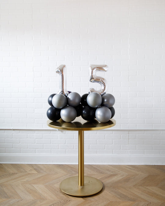 Club Cool - Tabletop Foil numbers on balloon base - 1.5ft